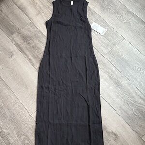 NWT Lululemon Athletica Black Sleeveless Stretch Maxi Dress, women’s Medium